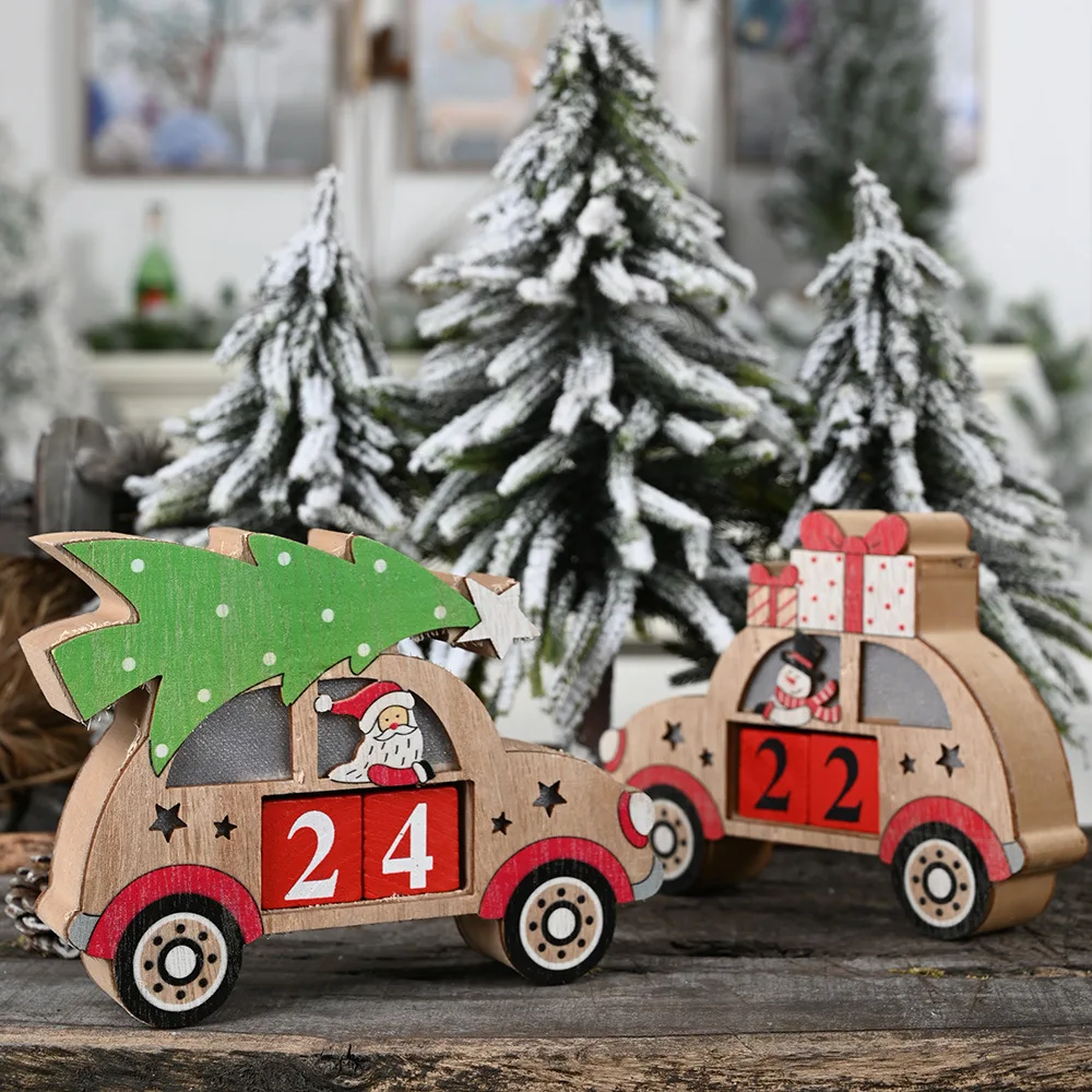 

1 шт. креативное Рождественское украшение, фотолампа, украшение для автомобиля, Санта-Клаус, обратный отсчет