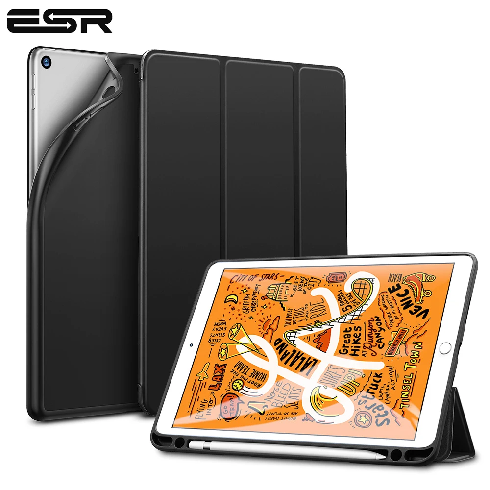 Чехол-карандаш ESR Rebound для iPad Mini 5, мягкий гибкий прорезиненный смарт-чехол со слотом для карандашей для iPad Mini