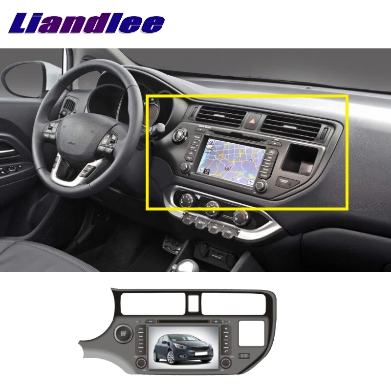 Liandlee For KIA K2 RIO Pride UB 2012~2017 LiisLee Car Multimedia TV DVD GPS Audio Hi-Fi Radio Original Style Navigation | Автомобили и