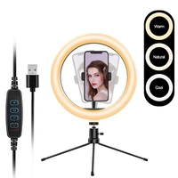 10inch led lights ring light lamp with table tripod mini selfie led video for youtube phone live photography photo studio lamp
