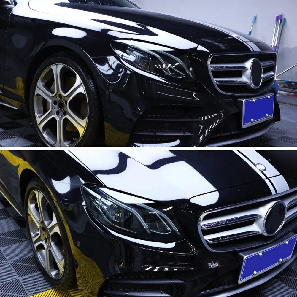 

For Mercedes Benz A C E G S V GLC GLA CLA GLE GLS CLS Class W177 W213 W205 C118 Car Headlights TPU Smoked Black Protector Film
