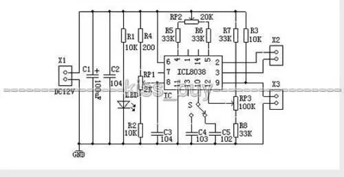 ICL8038 функция генератор сигналов Модуль синусоида треугольная волна квадратная |