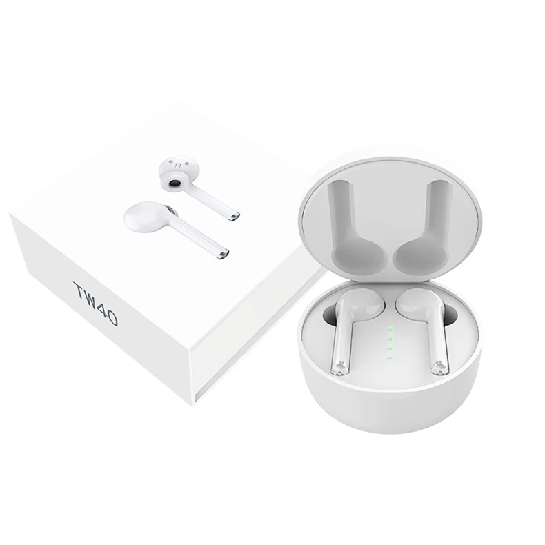 White TEBAURRY TWS беспроводные наушники 5,0 Bluetooth наушники бас стерео Беспроводная Спортивная гарнитура для samsung Xiaomi iphone - Цвет: White