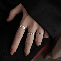 fmily minimalist 925 sterling silver roman numeral ring retro fashion hip hop geometric pig nose jewelry for girlfriend gift