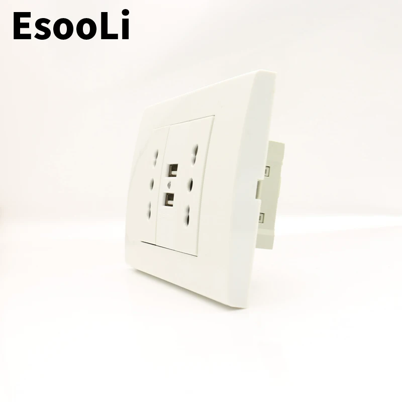 Настенная розетка EsooLi 16 А Usb 118 Х80 мм | Обустройство дома