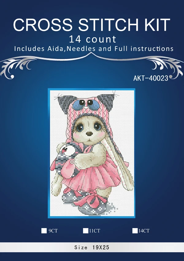 Вышивка крестом животное кролика Рукоделие сделай сам наборы для вышивки