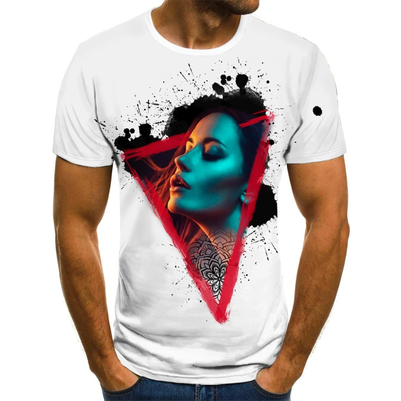 

new casual men's T-shirt fashion tops 3D printed short-sleeved summer sports round neck shirt trendy streetwear