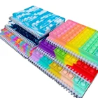 Популярный силиконовый блокнот с пузырьками, популярные цветные сенсорные Чехлы, детская игрушка, блокнот, подарок для школы