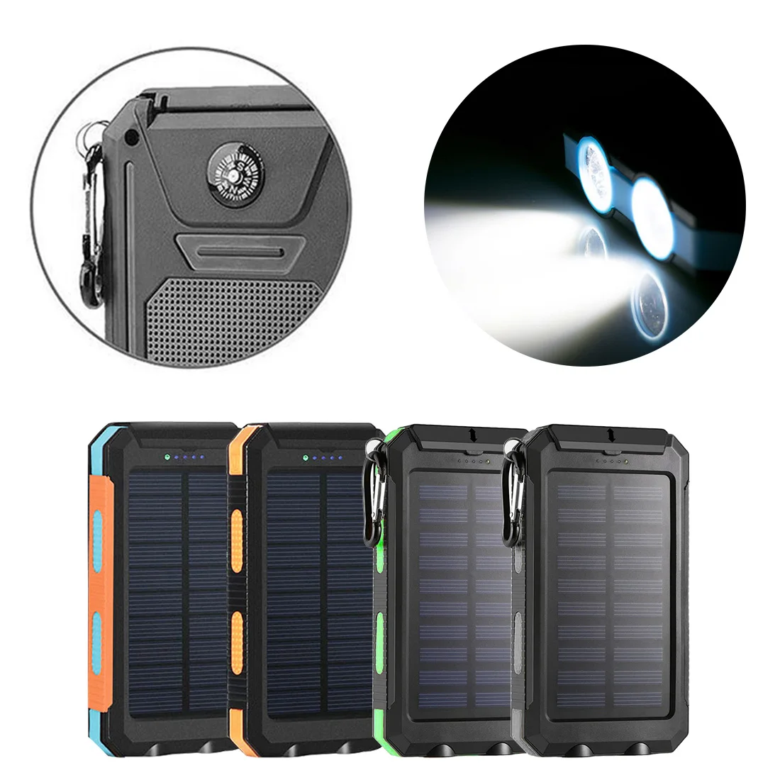 

New Arrival Solar Power Bank Real 20000 mAh Dual USB External Waterproof Polymer Battery Charger Outdoor Light Lamp Powerbank