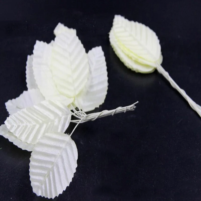 Искусственные белые листья имитация зелени для украшения свадьбы сделай сам