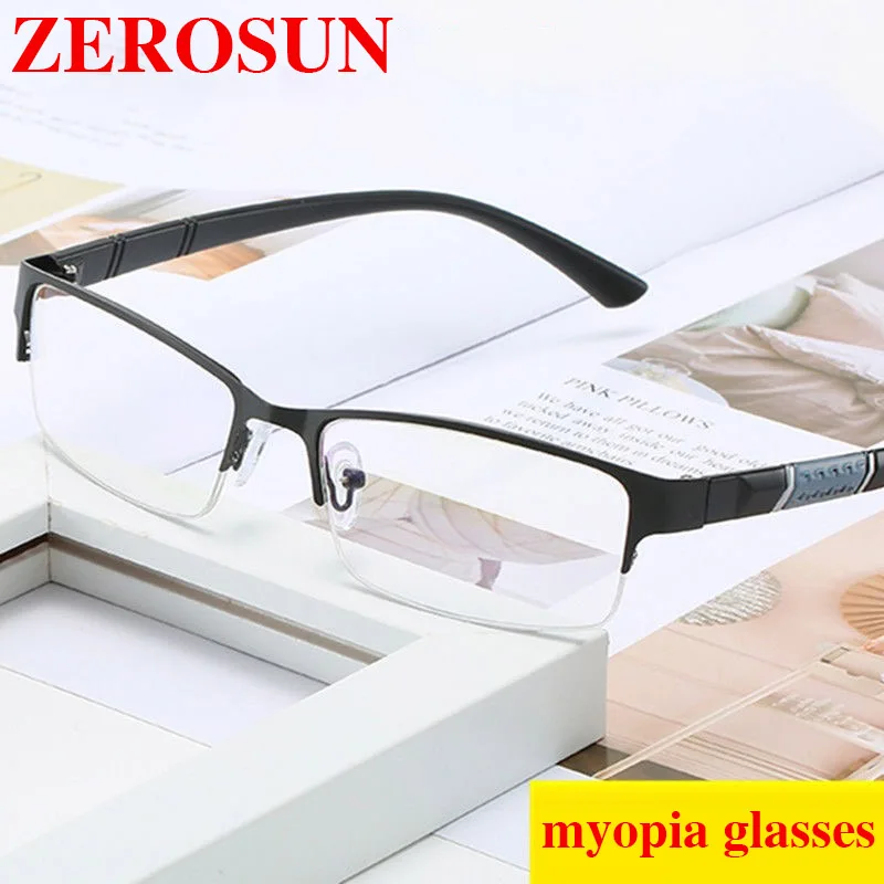 Zerosun близорукость очки Для мужчин женщин 50 75 100 125 150 200 до 600 при температуре минус