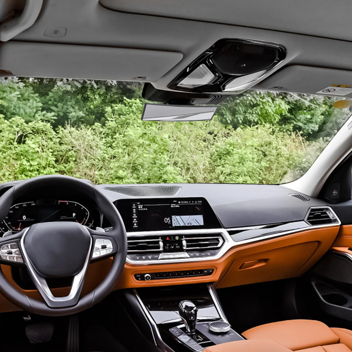 Автомобильное зеркало заднего вида с большим крючком для обзора антибликовым