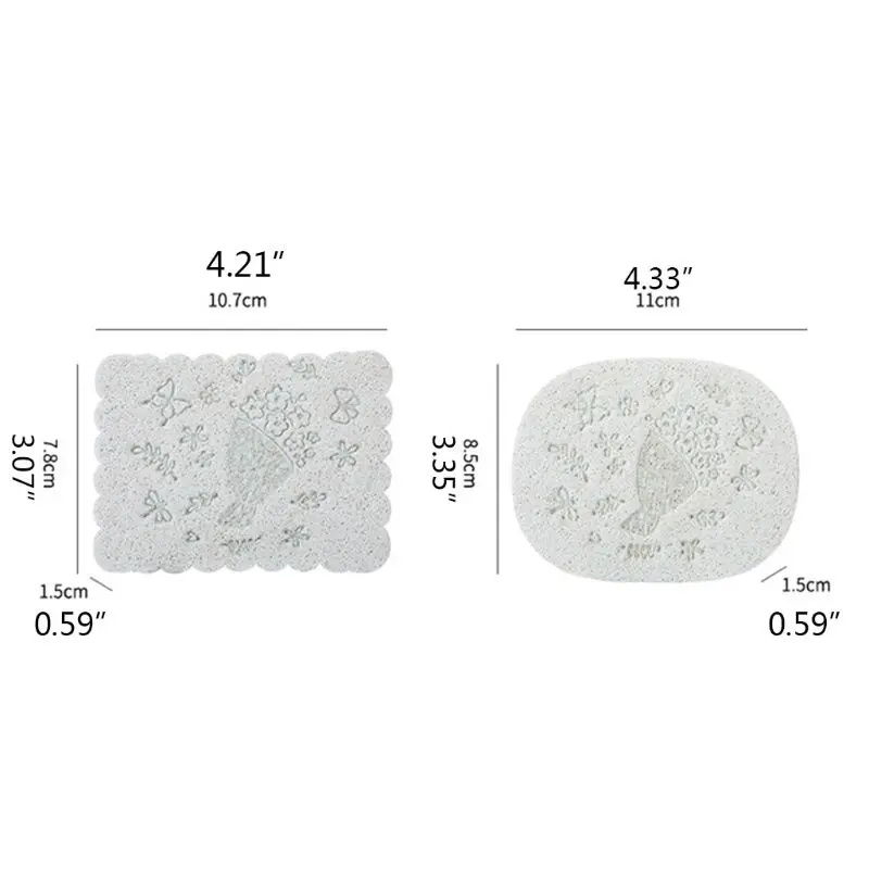 2 шт./компл. одноцветная овальная прямоугольная губка глубокое очищение лица