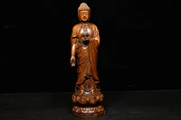 10 china lucky seikos boxwood great buddha tathagata sakyamuni standing buddha lotus reform enshrine the buddha