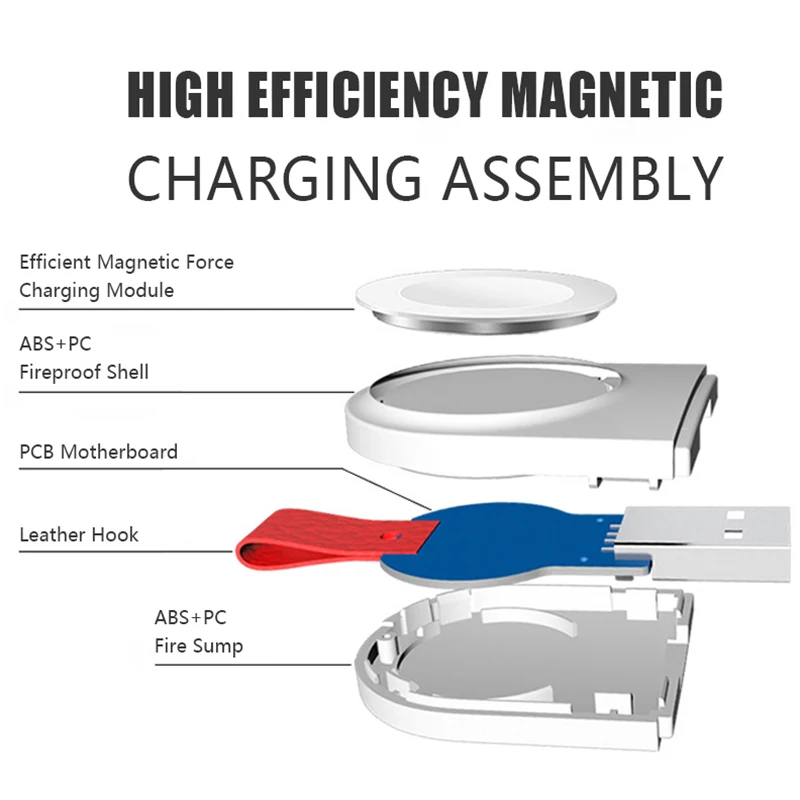 Беспроводное зарядное устройство новое магнитное портативное USB-устройство для