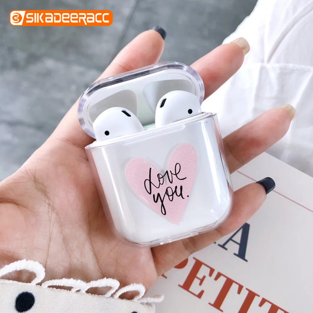 Милые Мультяшные прозрачные чехлы для Airpods 2 1 портативный ударопрочный тонкий