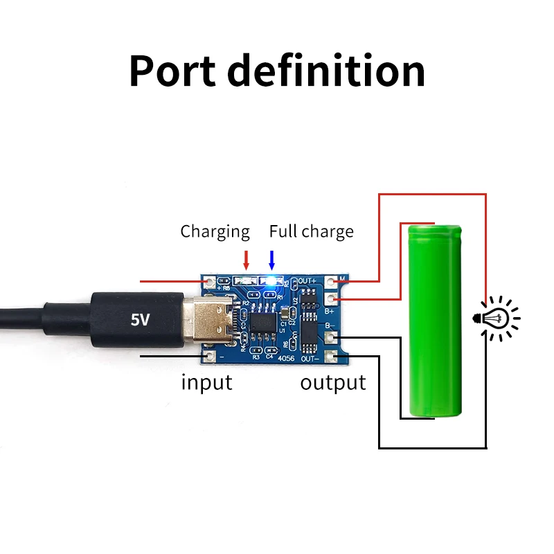 Qucc 1A 5V 3 7 V TP4056 Micro Type C Mini USB модуль зарядного устройства литиевой батареи 18650