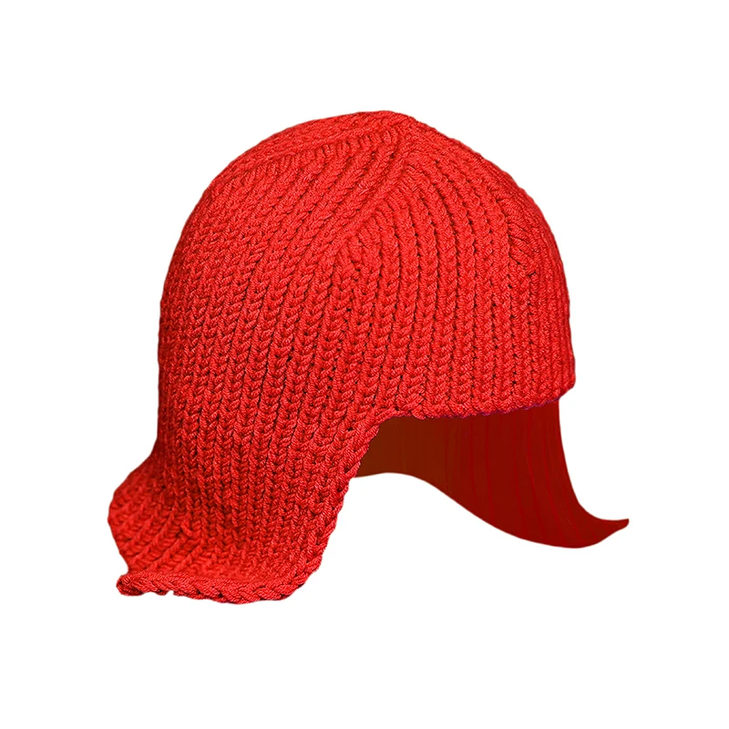 

Yayoi Kusama Wig Creative Women's Balaclava Woolen Knitting Art Funny Spring and Summer Hat Headgear Gift Sleeve Cap