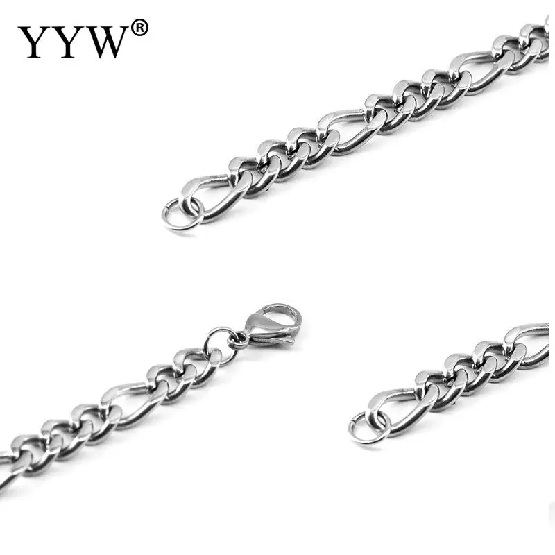 Панк мужские изделия из титановой стали браслет полированный деловой серебряный