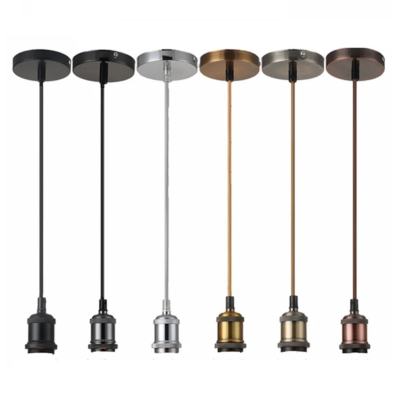 

Vintage Lamp Socket Edison Bulb Light Holder E27 E26 Bulb Bases 110V 220V Industrial Hanging Lamp Pendant lights Home For decor