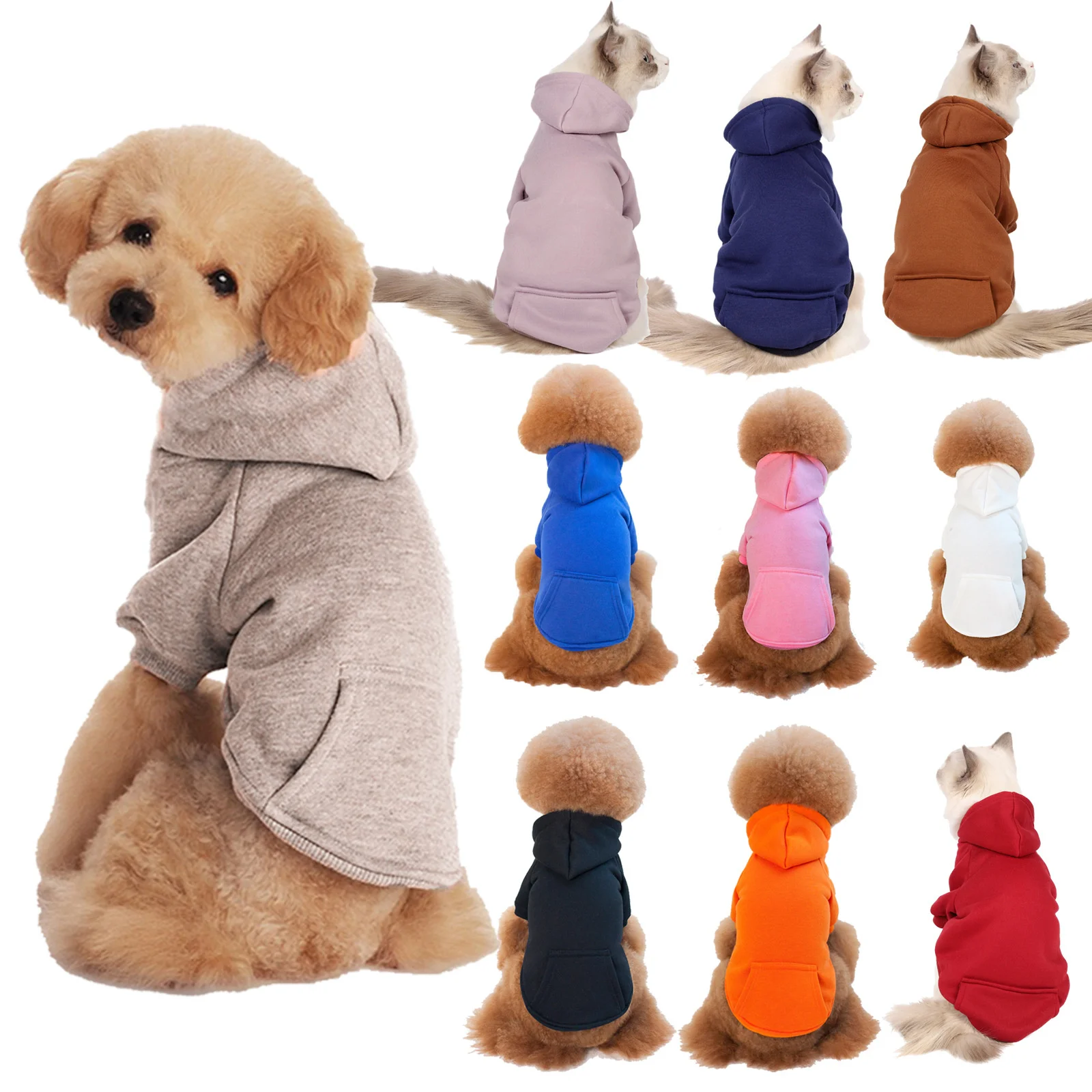 

Dog Hoodies Pet Clothes for Small Dogs Puppy Jacket Coat Sweatshirt for Chihuahua Dog Costume Cotton Pet Outfits Dog Costume