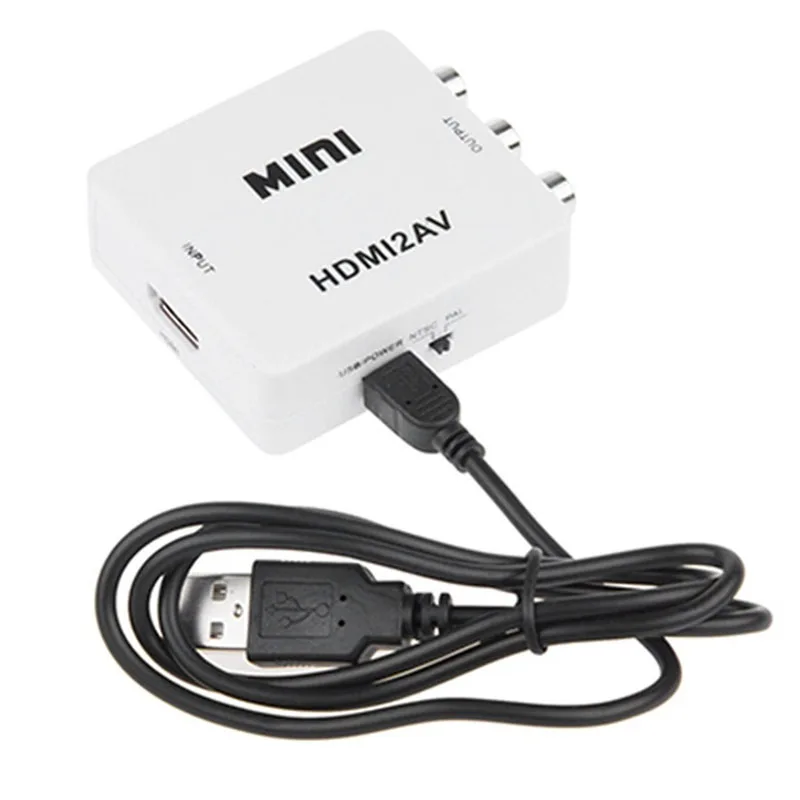 HDMI в Mini композитный адаптер для ps4 xbox ns CVBS RCA AV видео конвертер старый телевизор 1080p