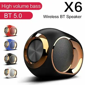 Portable X6 Bluetooth Speaker Support BT TF Udisk AUX FM Subwoofer Wireless Outdoor Bluetooth HiFi Sound Small Speaker
