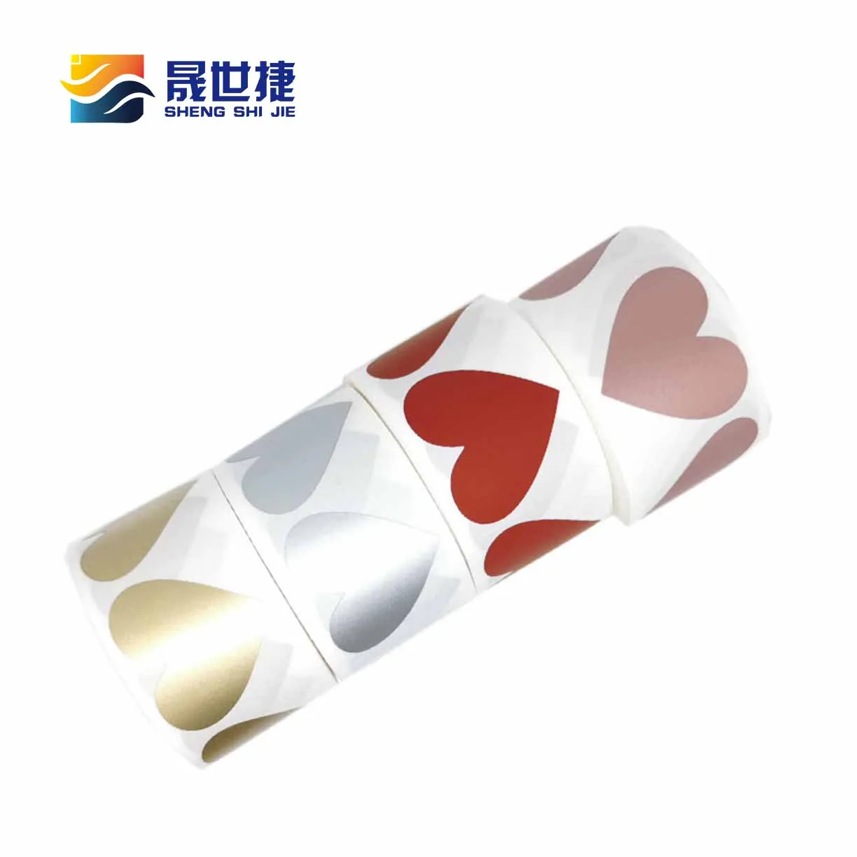 

Shengshijie 300pcs/rolls 30x35mm Scratch off Sticker Love Heart Party Label For Secret Code Cover Home Game Wedding Message