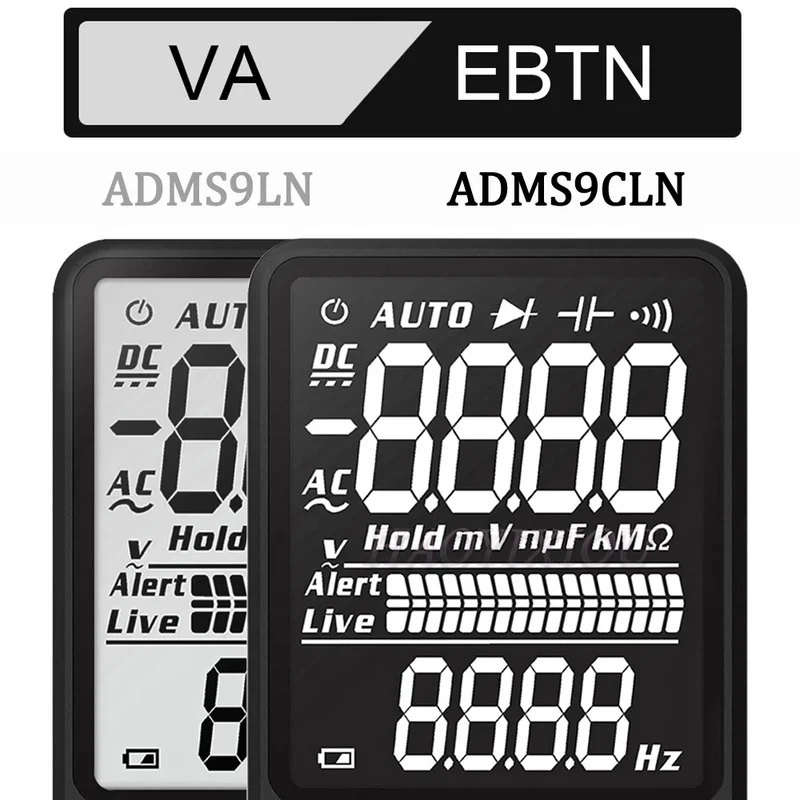 Цифровой мультиметр BSIDE ADMS9CLN Большой 3 5 "ЖК-дисплей он-лайн Дисплей постоянной