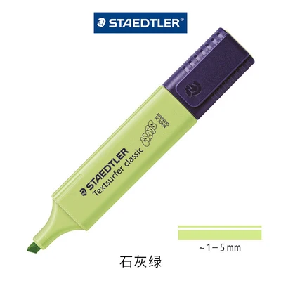 Lime green 2 шт STAEDTLER хайлайтер 364 C детский Макарон цвет студенческий офис основные цвета текст маркер для выделения - Цвет: Lime green