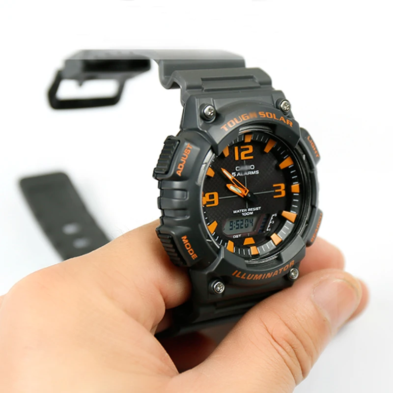 Watch accessories men's resin black strap for Casio AQ-S810W AEQ-110W W-735H ladies sports waterproof strap