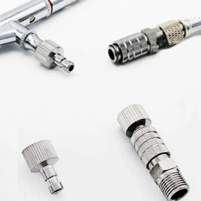

203F Airbrush Hose Adapter Quick Release Disconnect Release Coupling Adapter Connecter Metal Male to Female Fittings Adjustable