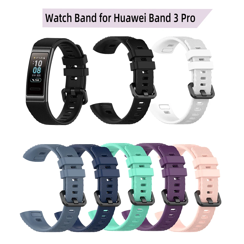 Регулируемый ремешок для часов Huawei Band 3 Pro силиконовый сменный Смарт Браслет