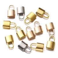 5pcslot charms lock 16 510mm stainless steel pendants gold jewelry making diy handmade craft for bracelet necklace
