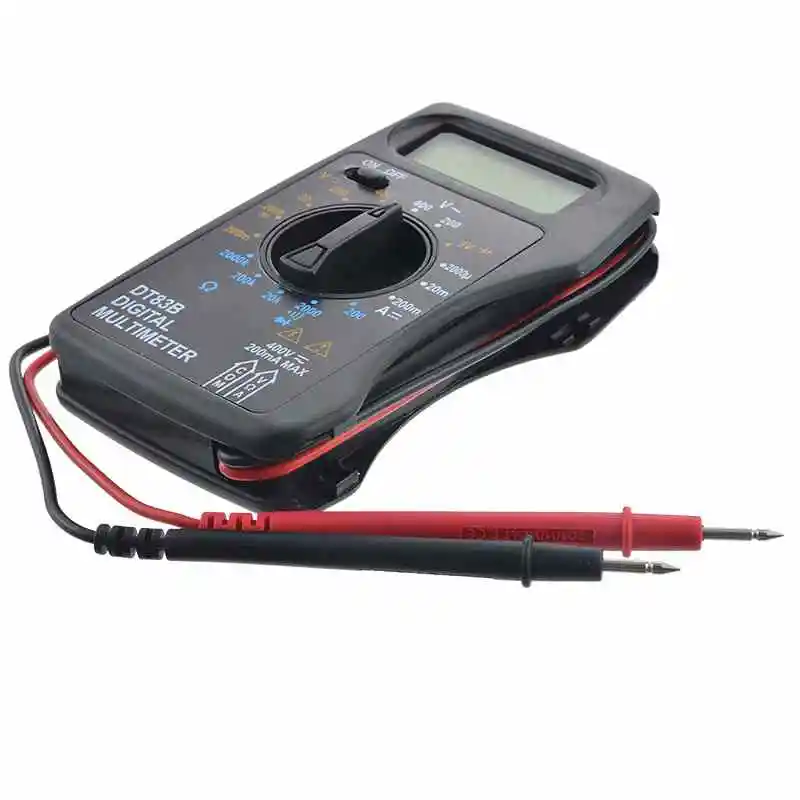 Black DT83B цифровой мультиметр Ручной Тестер AC/DC измеритель напряжения Карманный мультиметр современный Омметр токовые клещи Тестер - Цвет: Black