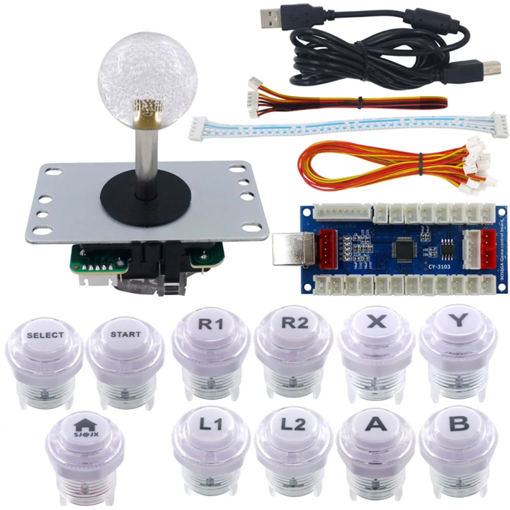 

Arcade Controller Zero Delay Encoder PCB Board Arcade DIY Kit Joystick Button 5V Power for PC Raspberry Pi Android PS2 PS3