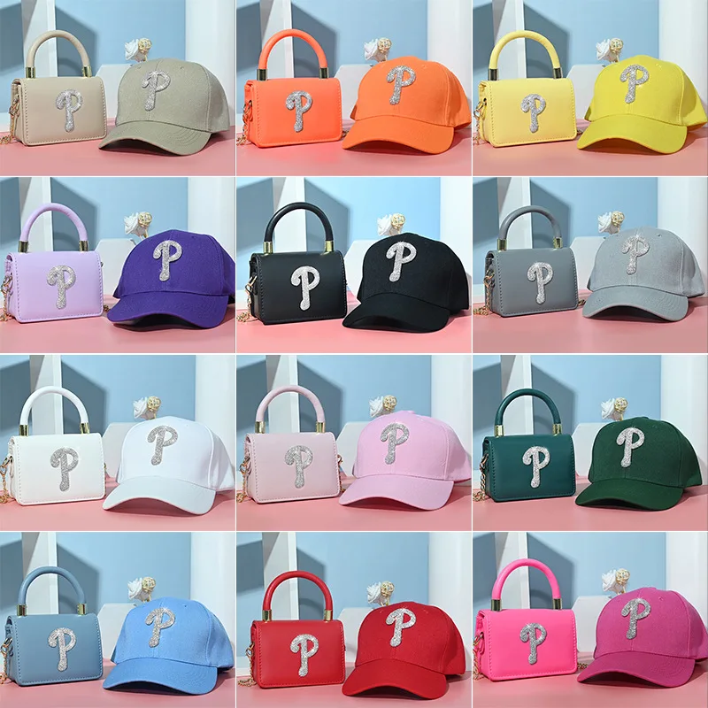 

Designer PU Colorful Square Handbags Girls Hat and Shoulder Bags Set New Fashion Ladies Purse Wallets Luxury