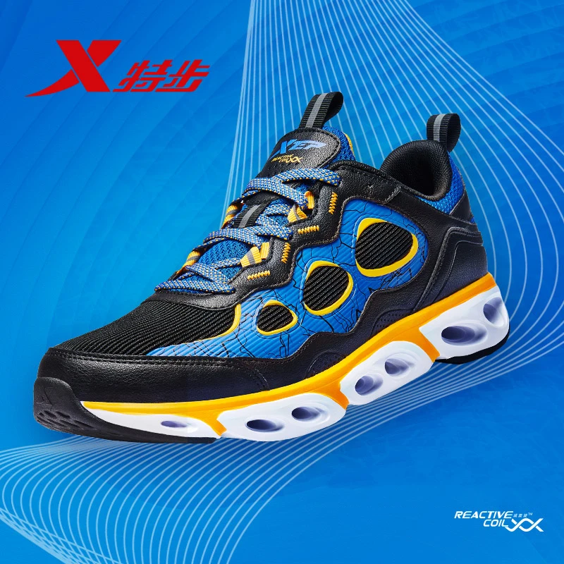 XTEP реактивная катушка Мужская обувь для бега дышащий светильник сетчатые