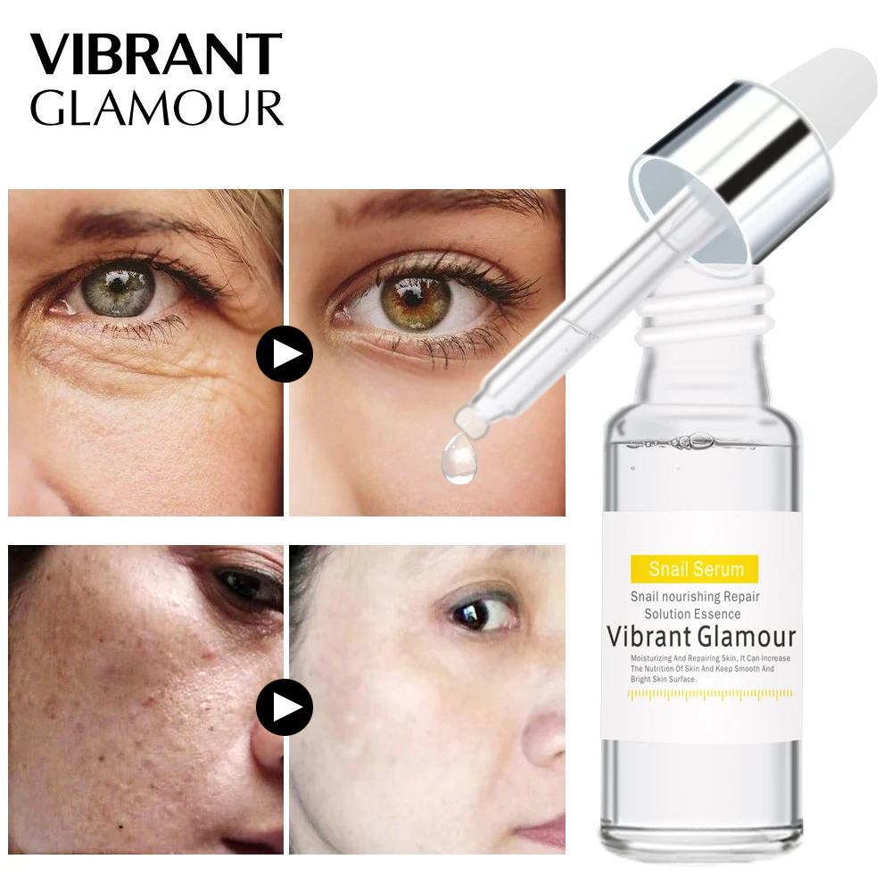 Сыворотка для лица с экстрактом улитки VIBRANT glamor Омолаживающая отбеливающая