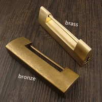smooth chinese brass latch lock wooden box cabinet door antique lock keyed padlock jewelry gift box bronze copper padlock