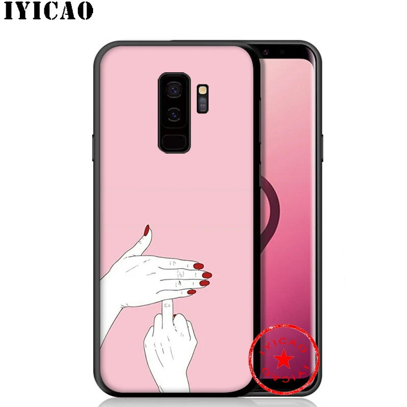 IYICAO лучший друг розовые руки мягкий чехол для телефона samsung Galaxy S10e S10 S9 S8 Plus S6 S7 Edge