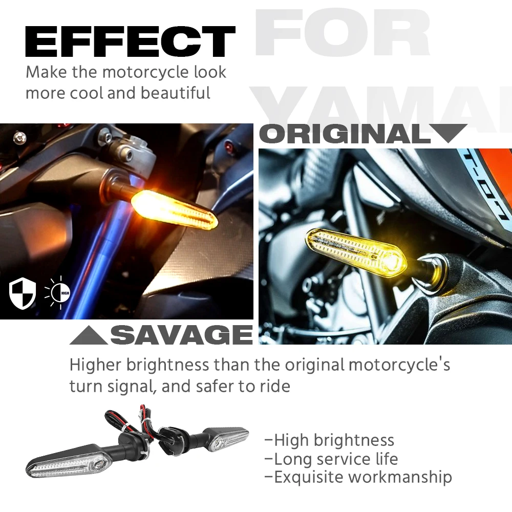 Светодиодный указатель поворота для YAMAHA MT07 700 XJ6 FZ6 MT09 900 MT10 аксессуары мотоциклов