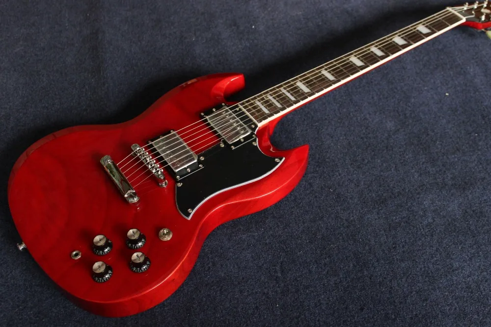 

Пользовательский магазин, электрогитара красного цвета, ручная работа, 6 струн, гитара, корпус из красного дерева