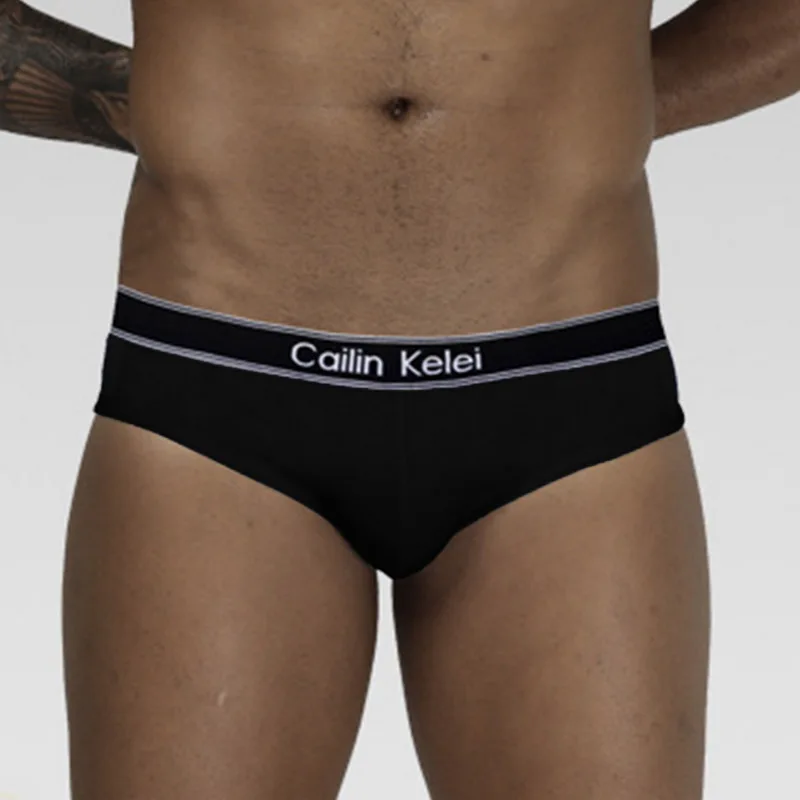 

Мужские трусы брифы, черные дышащие трусы из хлопка, с принтом, большие размеры, нижнее белье для пар, гей-трусы 2019