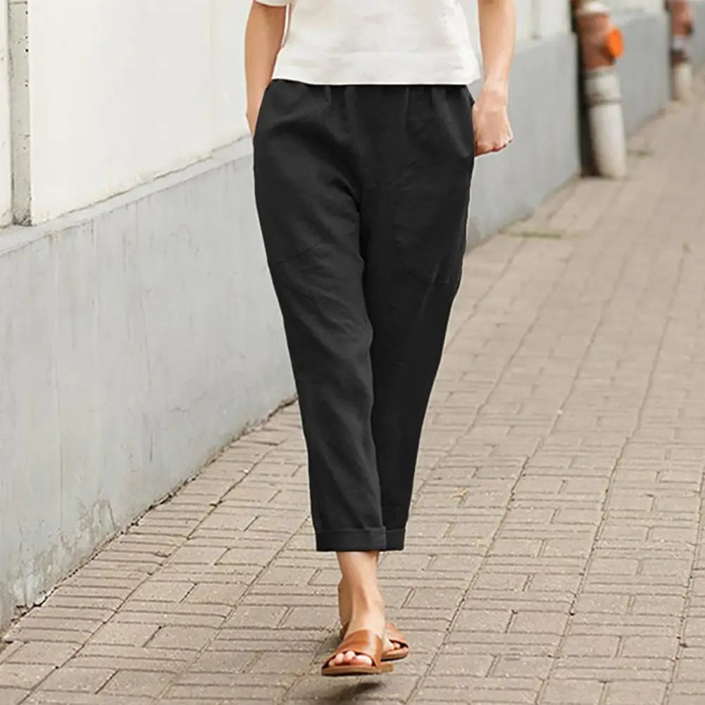 

Trousers Mid Waist Universal Cotton Women Clothing Pencil Pants for Summer