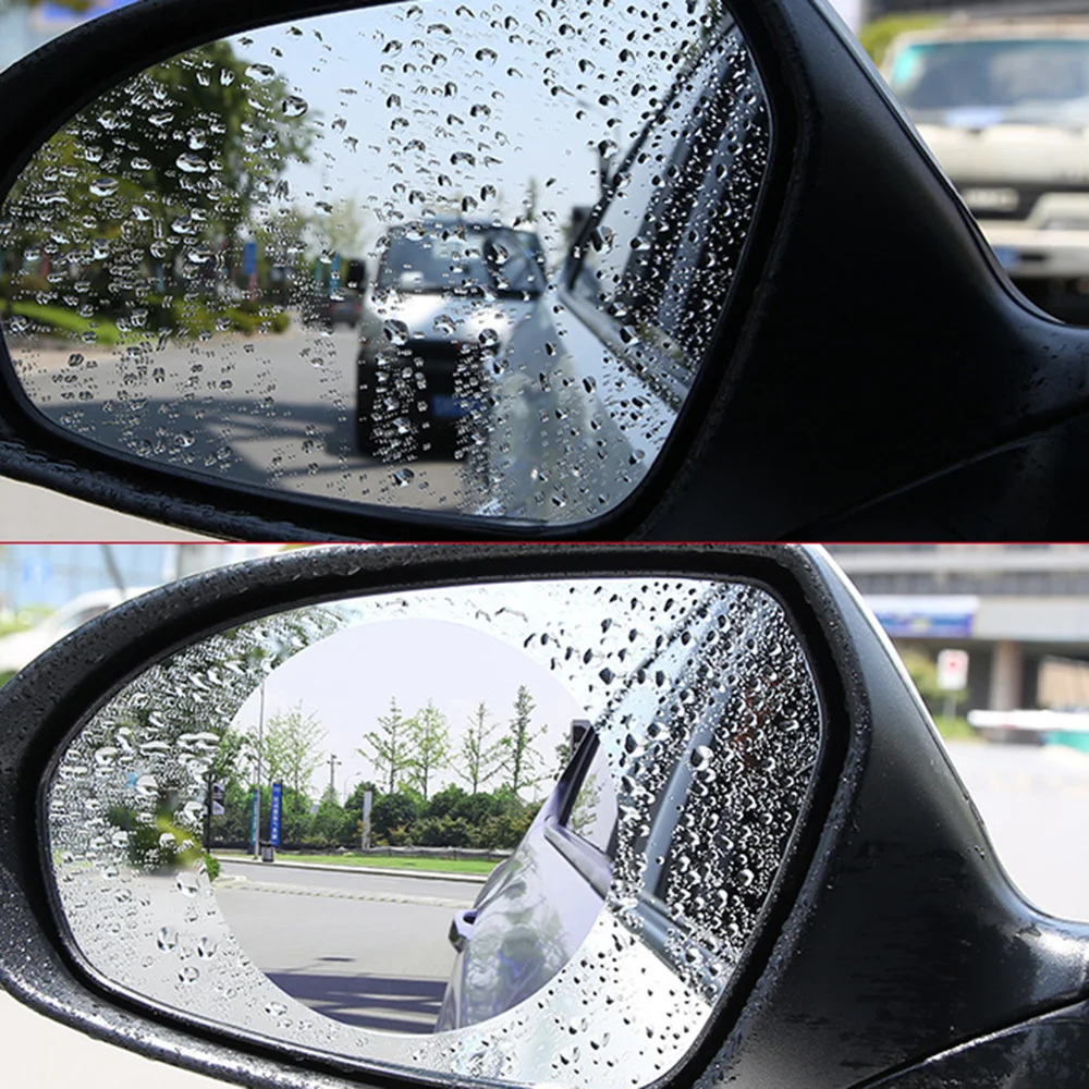4 шт. Автомобильная зеркальная защитная пленка заднего вида противотуманная