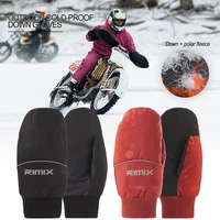 winter warm down gloves windproof leather gloves waterproof snowboard warm sports gloves for hiking driving running bike cycli