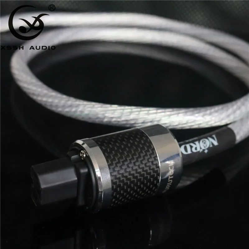 XSSH аудио Hi end DIY hifi 13 мм OD 9 core 16AWG тефлоновый кабель питания Vahalla шнур с женским и