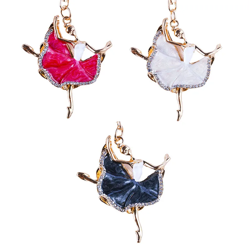 Модные стразы Кристальный танцующий ангел брелок балетная девушка для ключей