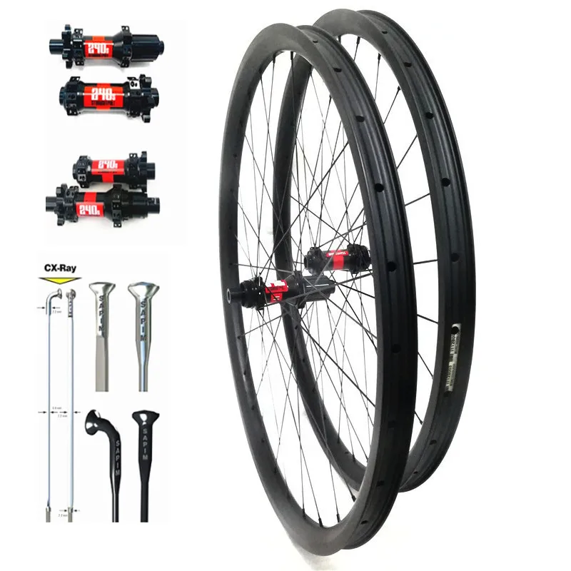 29er 30x30mm clincher tubeless carbon mtb wheels DT240S boost 110x15 148x12 bicycle wheel 36T 54T disc sapim cx ray | Спорт и